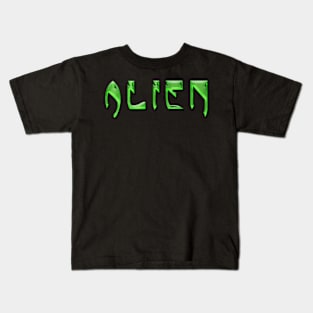 Alien Candy Green Design Kids T-Shirt